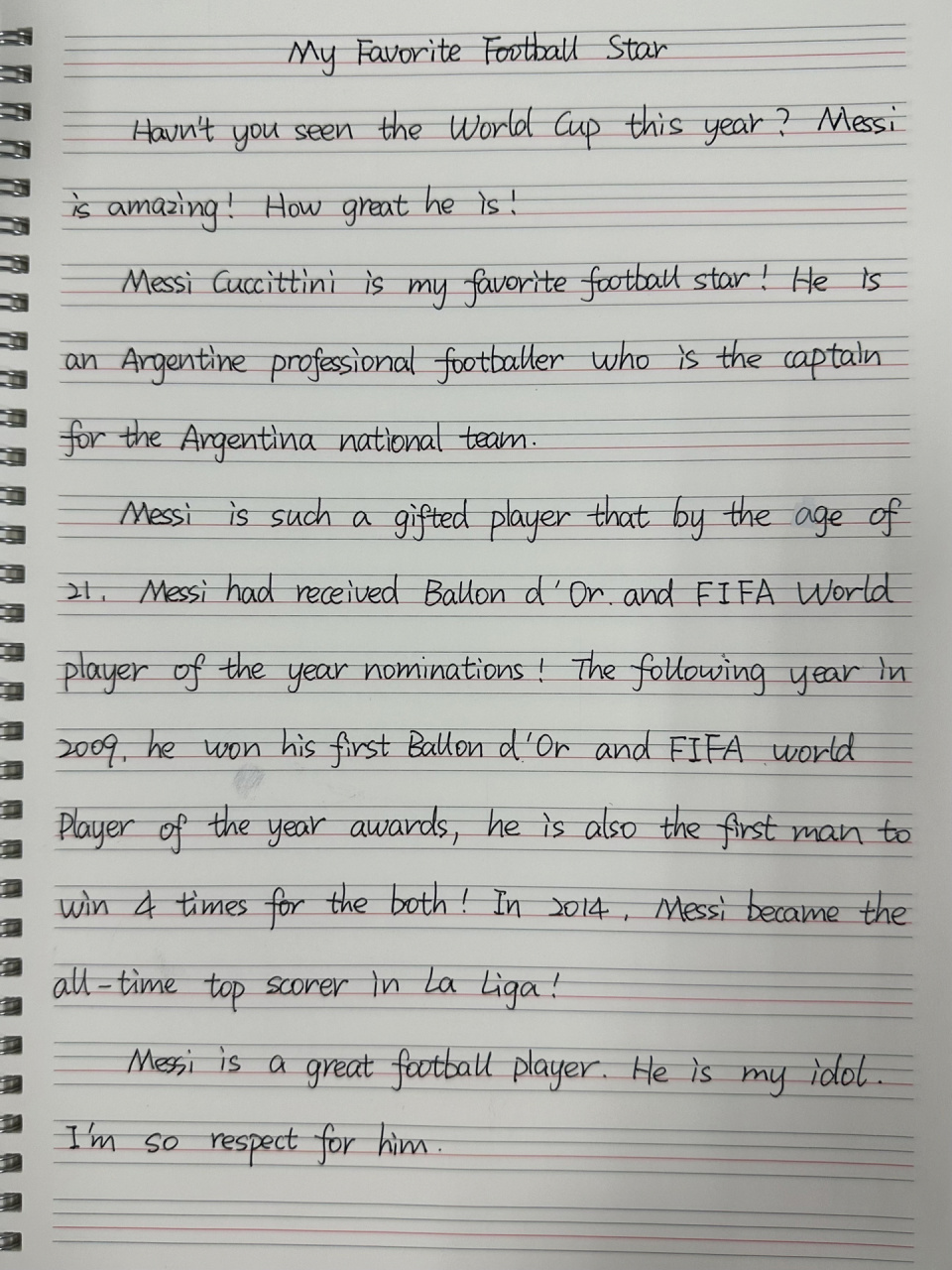 我的最愛，體育明星的璀璨魅力與勵志故事（英語作文）
